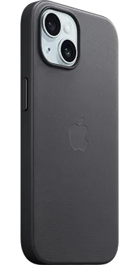 apple iphone 15 finewoven case with magsafe black