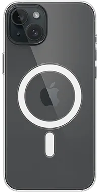 apple iphone 15 plus clear case with magsafe halebop